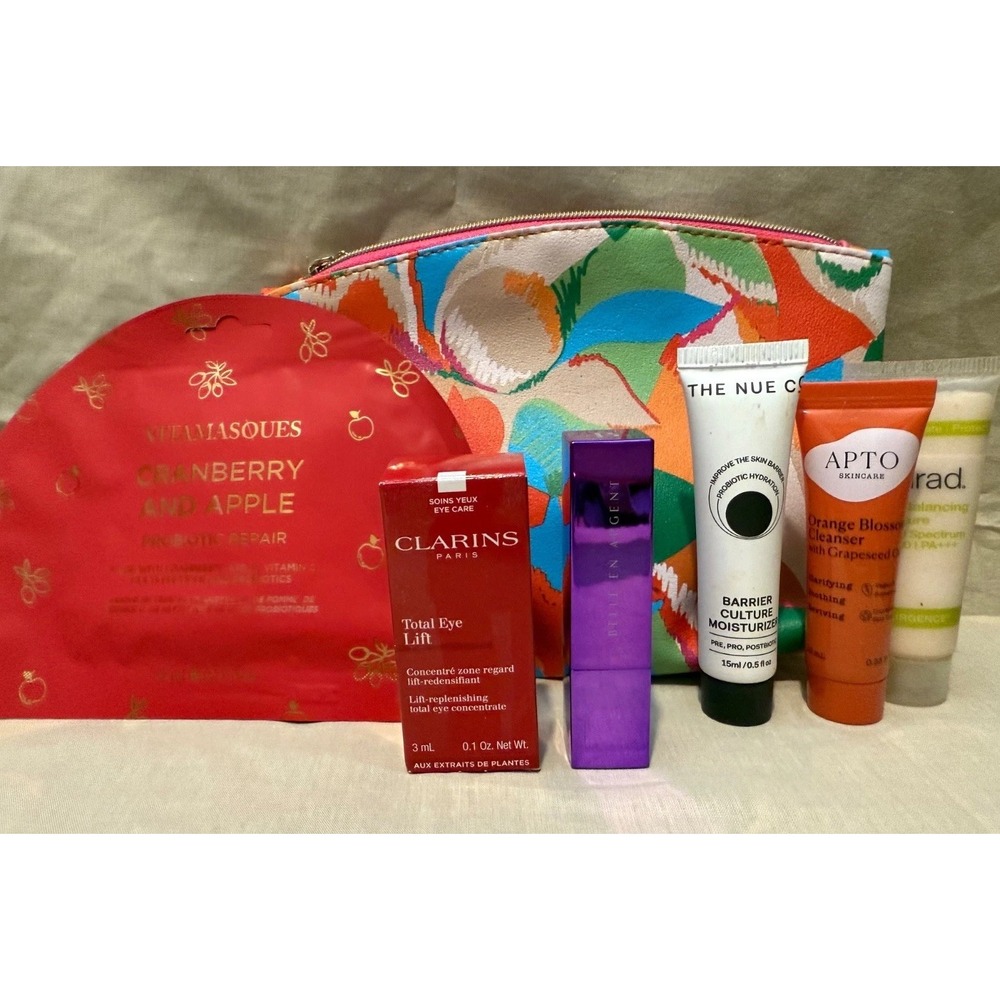 7-Piece Full-Size & Travel Beauty Bundle w/ Bag – Clarins, Murad, Belle en Argen - Picture 1 of 1